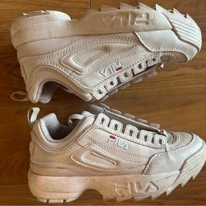 Baby pink Fila sneakers